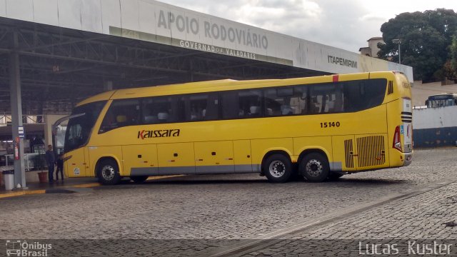 Kaissara - Viação Caiçara 15140 na cidade de Governador Valadares, Minas Gerais, Brasil, por Lucas  Kuster. ID da foto: 3602812.