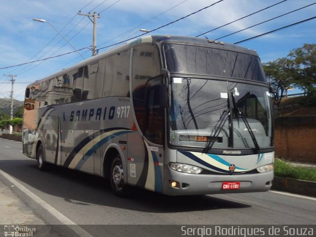 Viação Sampaio 9717 na cidade de Aparecida, São Paulo, Brasil, por Sergio Rodrigues de Souza. ID da foto: 3601920.