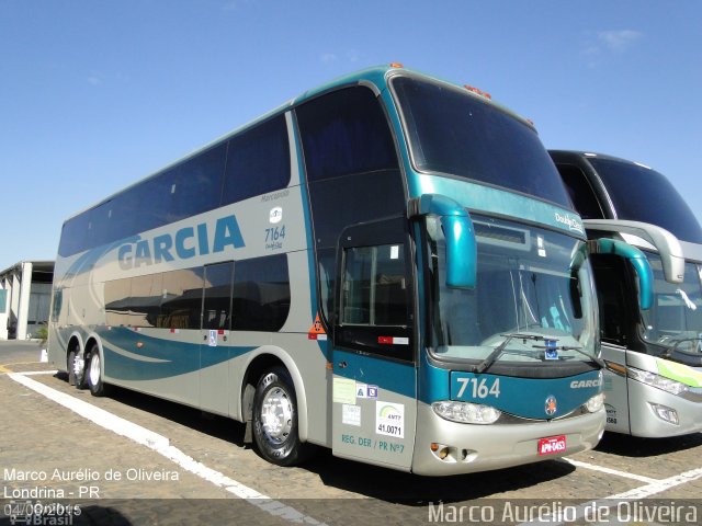 Viação Garcia 7164 na cidade de Londrina, Paraná, Brasil, por Marco Aurélio de Oliveira. ID da foto: 3605286.