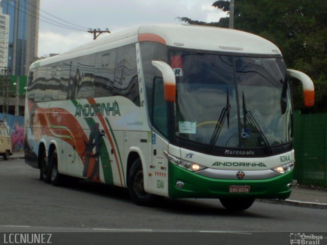 Empresa de Transportes Andorinha 6344 na cidade de São Paulo, São Paulo, Brasil, por Luis Nunez. Número da foto: #3605890.