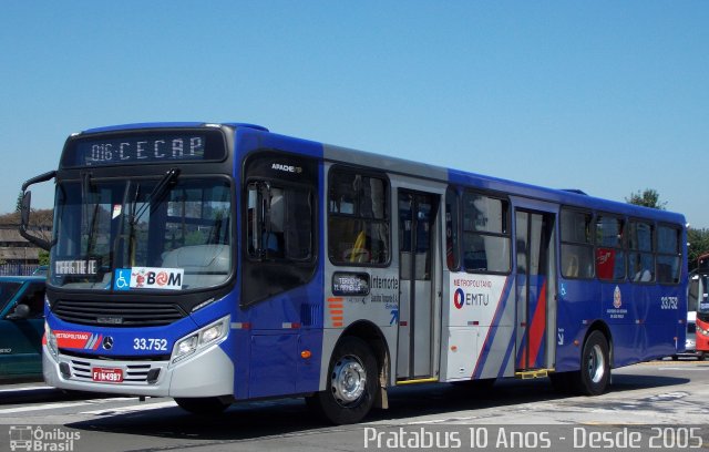 Guarulhos Transportes 33.752 na cidade de Guarulhos, São Paulo, Brasil, por Cristiano Soares da Silva. ID da foto: 3604372.