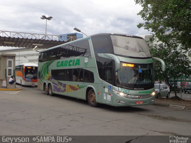 Viação Garcia 7207 na cidade de São Paulo, São Paulo, Brasil, por José Geyvson da Silva. ID da foto: 3605000.