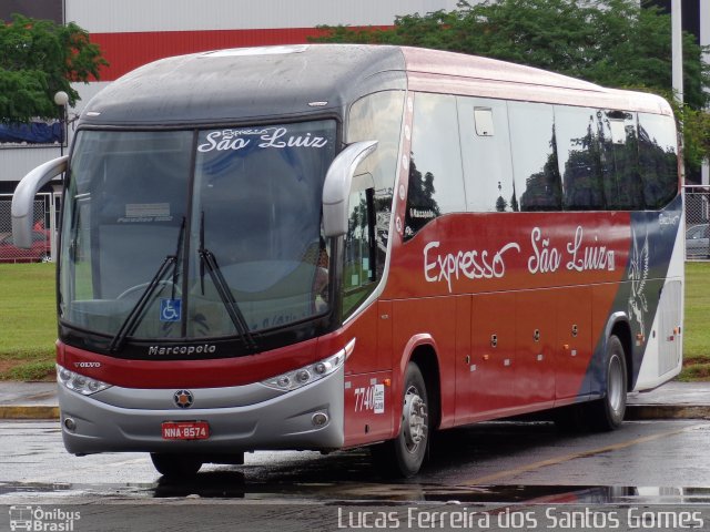 Expresso São Luiz 7740 na cidade de Goiânia, Goiás, Brasil, por Lucas Ferreira dos Santos Gomes. Número da foto: #3606051.