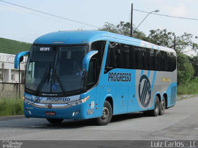 Auto Viação Progresso 6124 na cidade de Recife, Pernambuco, Brasil, por Luiz Carlos de Santana. Número da foto: #3607882.