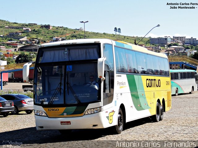 Empresa Gontijo de Transportes 12160 na cidade de João Monlevade, Minas Gerais, Brasil, por Antonio Carlos Fernandes. Número da foto: #3606829.