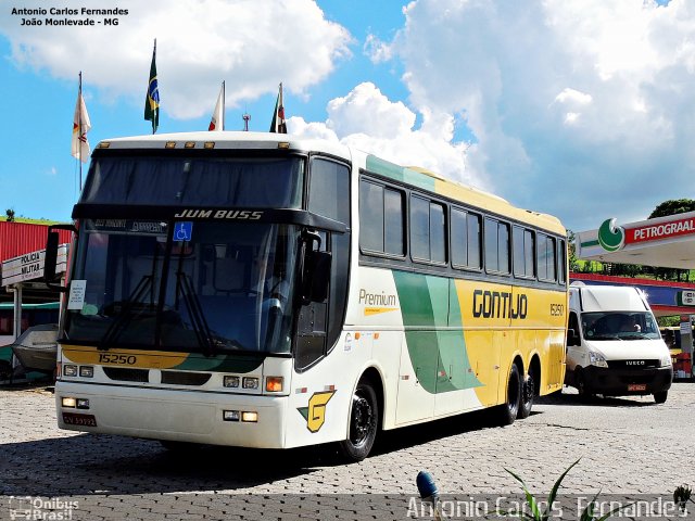 Empresa Gontijo de Transportes 15250 na cidade de João Monlevade, Minas Gerais, Brasil, por Antonio Carlos Fernandes. ID da foto: 3607130.