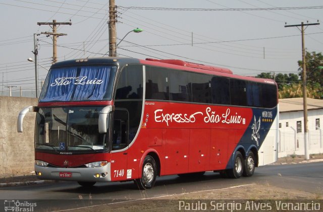 Expresso São Luiz 7140 na cidade de Cuiabá, Mato Grosso, Brasil, por Paulo Sergio Alves Venancio. Número da foto: #3607459.