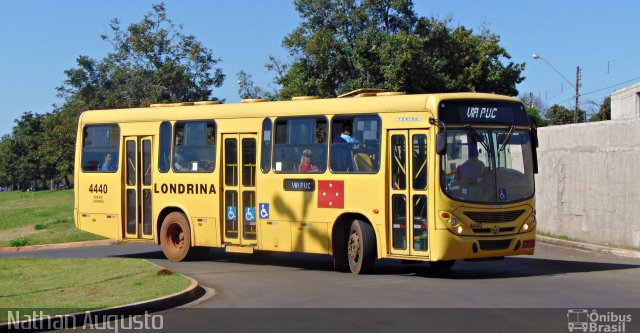 TCGL - Transportes Coletivos Grande Londrina 4440 na cidade de Londrina, Paraná, Brasil, por Nathan Augusto. Número da foto: #3608214.