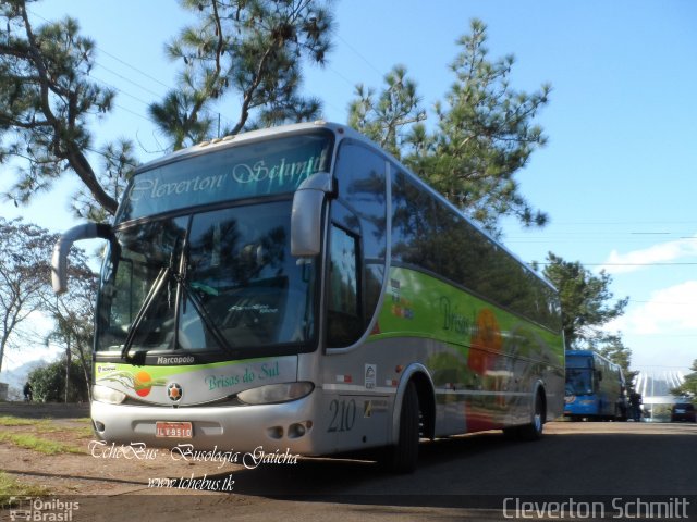 Transbrisul - Transportes Brisas do Sul 210 na cidade de Santa Maria, Rio Grande do Sul, Brasil, por Cleverton Schmitt. Número da foto: #3547603.