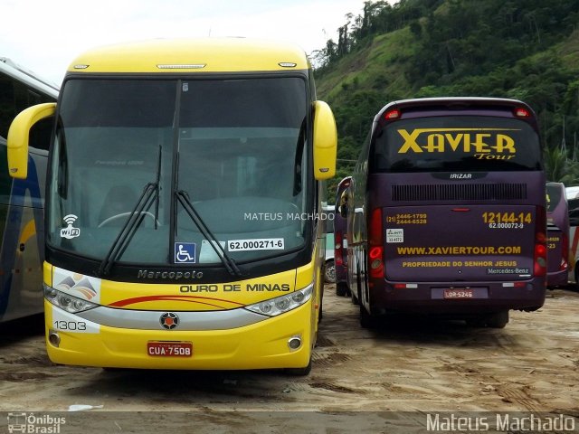 Ouro de Minas Transportes e Turismo 1303 na cidade de Angra dos Reis, Rio de Janeiro, Brasil, por Mateus Machado. Número da foto: #3551230.