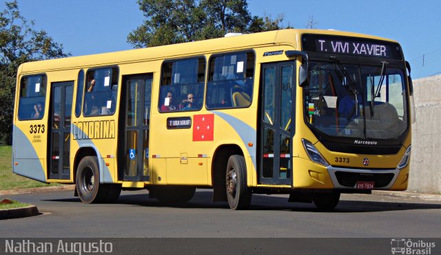 TCGL - Transportes Coletivos Grande Londrina 3373 na cidade de Londrina, Paraná, Brasil, por Nathan Augusto. Número da foto: #3551504.