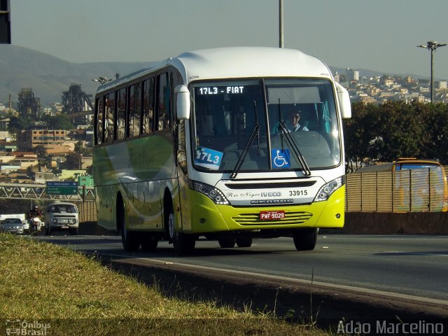 Rio Negro Fretamento e Turismo 33915 na cidade de Belo Horizonte, Minas Gerais, Brasil, por Adão Raimundo Marcelino. ID da foto: 3551907.