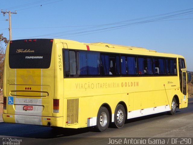 Viação Itapemirim 45345 na cidade de Gama, Distrito Federal, Brasil, por José Antônio Gama. Número da foto: #3553141.