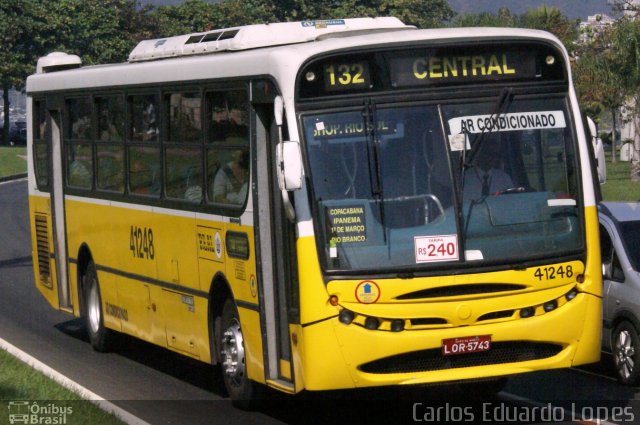 Real Auto Ônibus 41248 na cidade de Rio de Janeiro, Rio de Janeiro, Brasil, por Carlos Eduardo Lopes. Número da foto: #3558175.