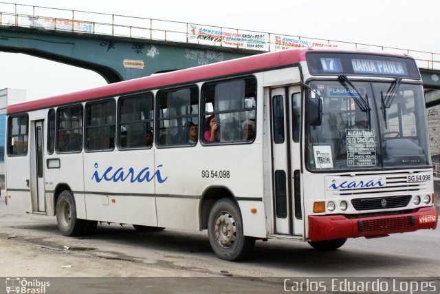 Icaraí Auto Transportes SG 54.098 na cidade de São Gonçalo, Rio de Janeiro, Brasil, por Carlos Eduardo Lopes. Número da foto: #3558204.