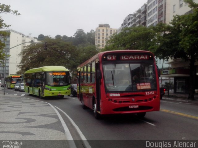 Auto Ônibus Brasília 1.3.152 na cidade de Niterói, Rio de Janeiro, Brasil, por Douglas Alencar. Número da foto: #3610084.