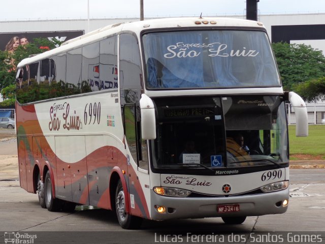 Expresso São Luiz 6990 na cidade de Goiânia, Goiás, Brasil, por Lucas Ferreira dos Santos Gomes. ID da foto: 3610798.