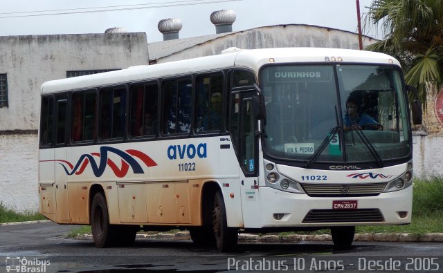 AVOA - Auto Viação Ourinhos Assis 11022 na cidade de Ourinhos, São Paulo, Brasil, por Cristiano Soares da Silva. Número da foto: #3629465.