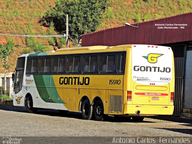 Empresa Gontijo de Transportes 15910 na cidade de João Monlevade, Minas Gerais, Brasil, por Antonio Carlos Fernandes. ID da foto: 3629303.