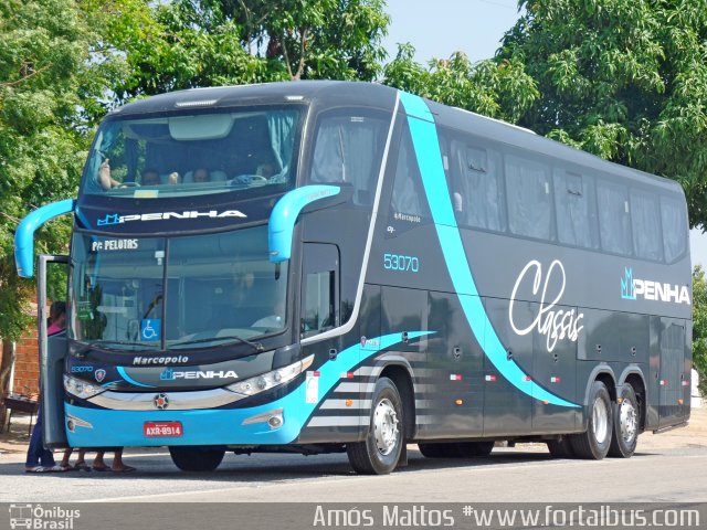 Empresa de Ônibus Nossa Senhora da Penha 53070 na cidade de Palhano, Ceará, Brasil, por Amós  Mattos. Número da foto: #3632807.