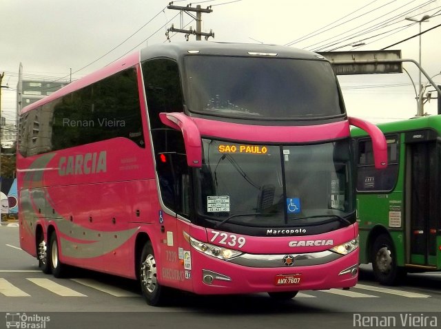 Viação Garcia 7239 na cidade de São Paulo, São Paulo, Brasil, por Renan Vieira. Número da foto: #3632931.