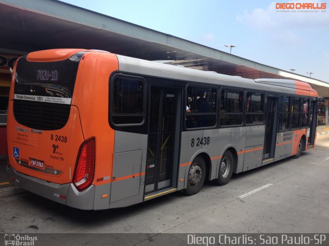 Viação Gato Preto 8 2438 na cidade de São Paulo, São Paulo, Brasil, por Diego Charlis Coelho. Número da foto: #3631335.