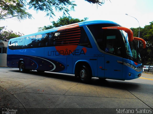 Litorânea Transportes Coletivos 5360 na cidade de São Paulo, São Paulo, Brasil, por Stefano  Rodrigues dos Santos. Número da foto: #3632746.