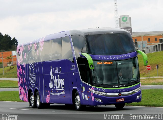 Viação Garcia 21150 na cidade de Campo Largo, Paraná, Brasil, por Marco A.   Bornatoviski. ID da foto: 3635148.