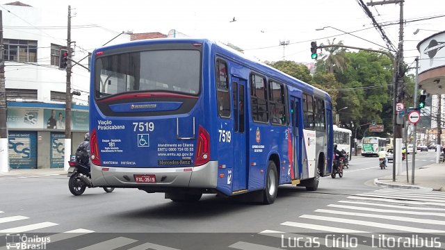 Viação Piracicabana 7519 na cidade de Santos, São Paulo, Brasil, por Lucas Cirilo. Número da foto: #3634564.