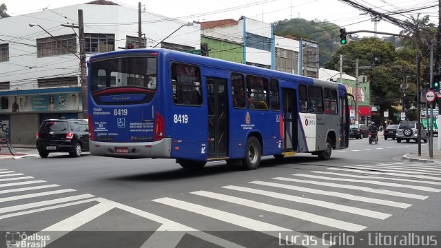 Viação Piracicabana 8419 na cidade de Santos, São Paulo, Brasil, por Lucas Cirilo. Número da foto: #3634543.