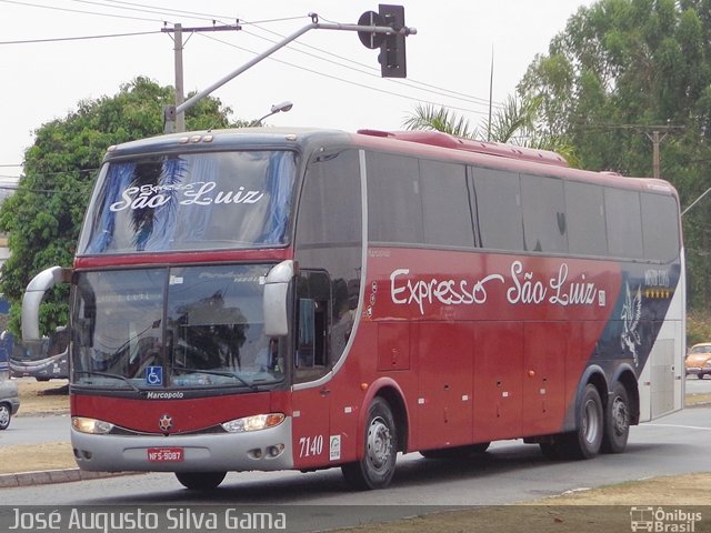 Expresso São Luiz 7140 na cidade de Goiânia, Goiás, Brasil, por José Augusto da Silva Gama. Número da foto: #3636856.