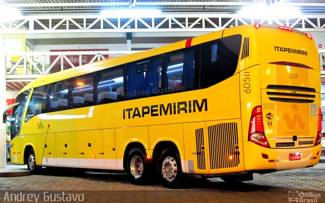 Viação Itapemirim 60511 na cidade de Ipatinga, Minas Gerais, Brasil, por Andrey Gustavo. Número da foto: #3637641.