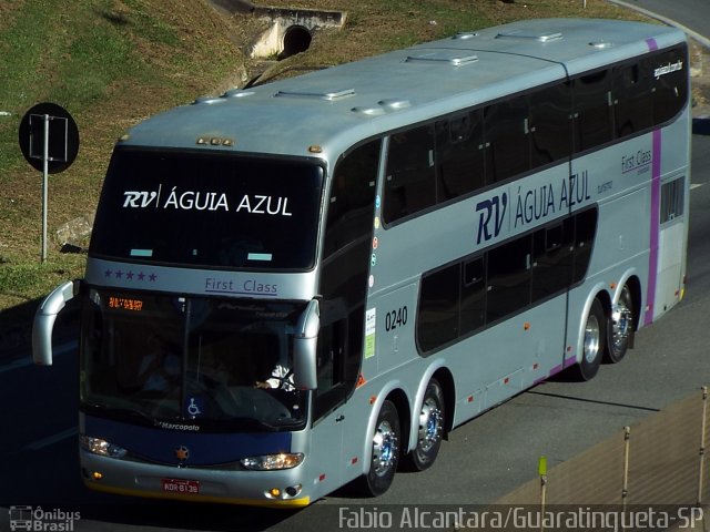 Águia Azul Turismo 0240 na cidade de Aparecida, São Paulo, Brasil, por Fabio Alcantara. Número da foto: #3637745.
