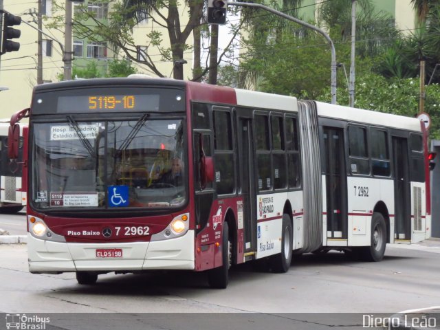 Viação Campo Belo 7 2962 na cidade de São Paulo, São Paulo, Brasil, por Diego Leão. Número da foto: #3636733.