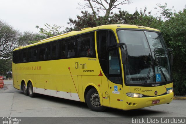 Viação Itapemirim 8863 na cidade de São Paulo, São Paulo, Brasil, por Erick Dias. ID da foto: 3637481.