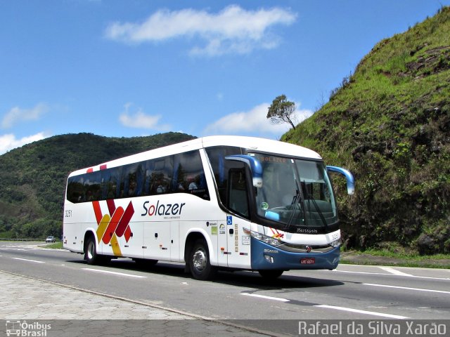 Solazer Transportes e Turismo 3251 na cidade de Petrópolis, Rio de Janeiro, Brasil, por Rafael da Silva Xarão. Número da foto: #3639851.