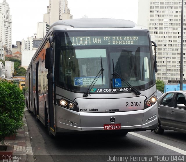 Sambaíba Transportes Urbanos 2 3107 na cidade de São Paulo, São Paulo, Brasil, por Johnny Ferreira. Número da foto: #3639250.