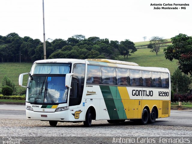 Empresa Gontijo de Transportes 12280 na cidade de João Monlevade, Minas Gerais, Brasil, por Antonio Carlos Fernandes. ID da foto: 3638476.