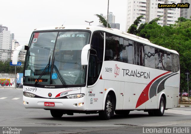 Transpen Transporte Coletivo e Encomendas 34099 na cidade de São Paulo, São Paulo, Brasil, por Leonardo Fidelli. Número da foto: #3641800.
