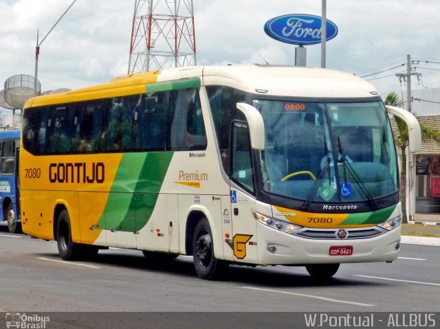 Empresa Gontijo de Transportes 7080 na cidade de Feira de Santana, Bahia, Brasil, por Willian Pontual. ID da foto: 3641391.