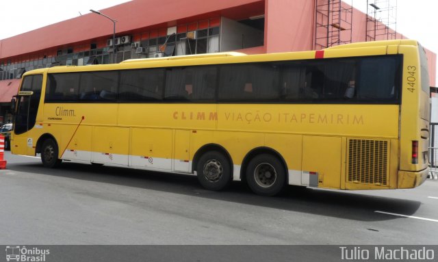 Viação Itapemirim 44043 na cidade de Rio de Janeiro, Rio de Janeiro, Brasil, por Tulio Machado. ID da foto: 3642521.