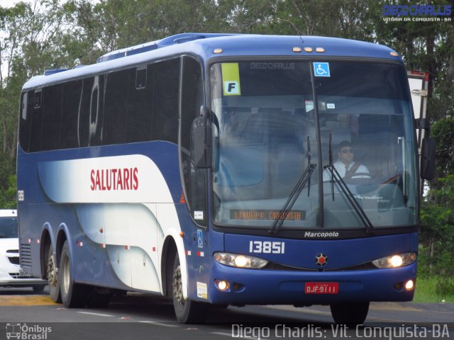 Viação Salutaris e Turismo 13851 na cidade de Vitória da Conquista, Bahia, Brasil, por Diego Charlis Coelho. Número da foto: #3640860.
