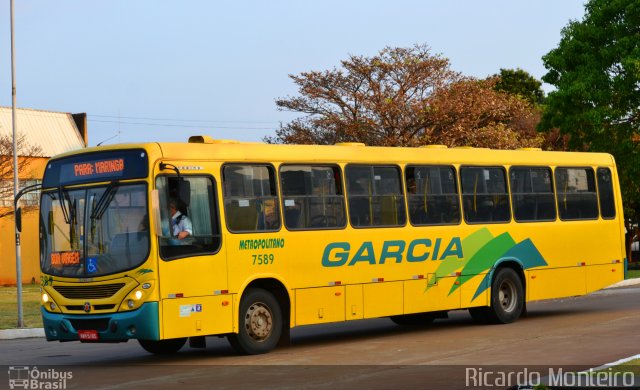 Viação Garcia 7589 na cidade de Maringá, Paraná, Brasil, por Ricardo Silva Monteiro. ID da foto: 3642128.