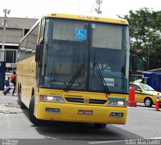 Viação Itapemirim 44043 na cidade de Rio de Janeiro, Rio de Janeiro, Brasil, por Tulio Machado. ID da foto: 3642524.