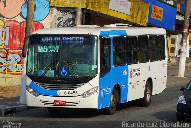 Transwolff Transportes e Turismo 6 6458 na cidade de São Paulo, São Paulo, Brasil, por Ricardo Luiz. Número da foto: #3644638.