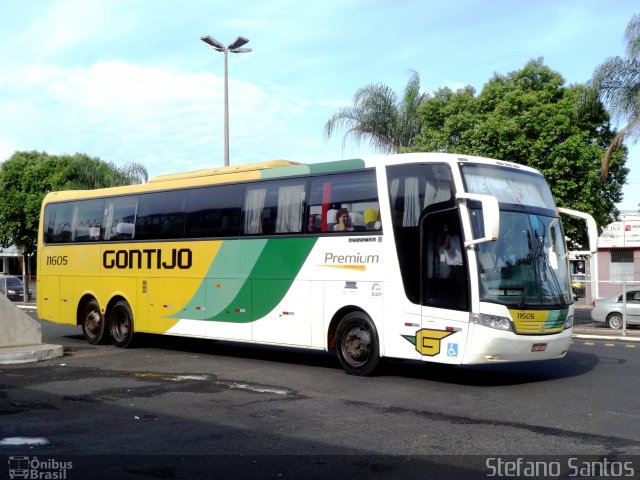 Empresa Gontijo de Transportes 11605 na cidade de Uberaba, Minas Gerais, Brasil, por Stefano  Rodrigues dos Santos. ID da foto: 3644112.