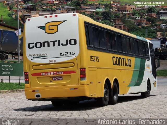 Empresa Gontijo de Transportes 15275 na cidade de João Monlevade, Minas Gerais, Brasil, por Antonio Carlos Fernandes. ID da foto: 3643421.