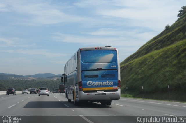 Viação Cometa 6204 na cidade de São Paulo, São Paulo, Brasil, por Agnaldo Penides. ID da foto: 3642755.