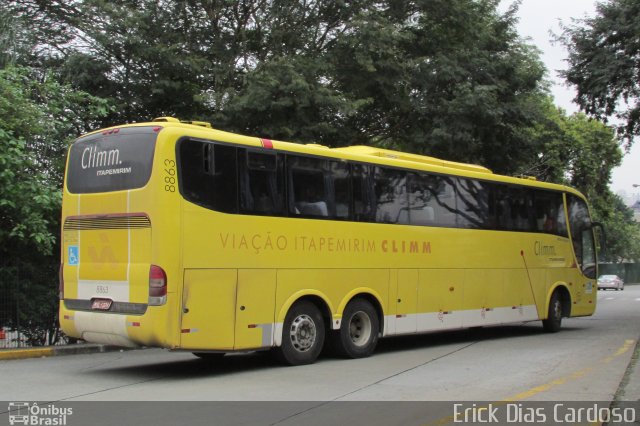 Viação Itapemirim 8863 na cidade de São Paulo, São Paulo, Brasil, por Erick Dias. ID da foto: 3646842.