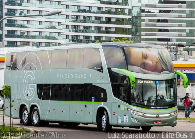 Viação Garcia 7187 na cidade de Curitiba, Paraná, Brasil, por Luiz Scarabotto . ID da foto: 3644919.